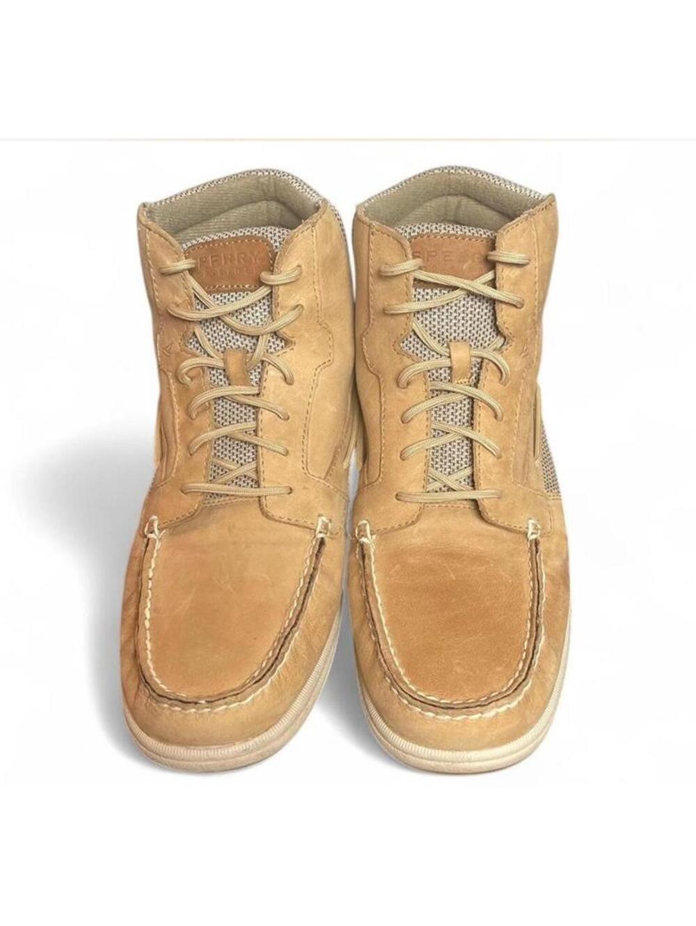 Sperry Top-Sider Tan Leather High Top Boat Shoes Womens 11